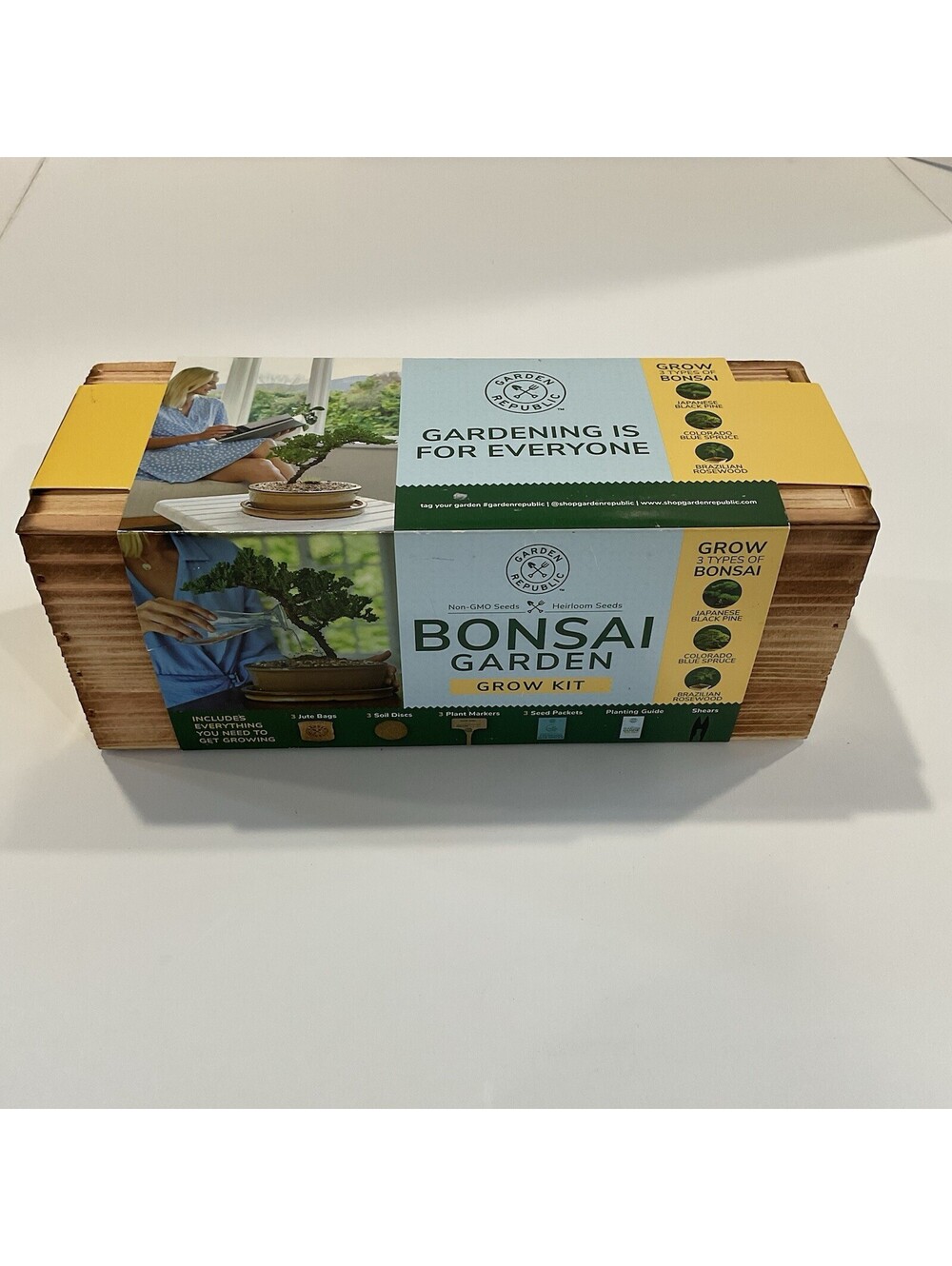 Garden Republic Bonsai Garden Grow Kit 3 Tree Seeds Non-GMO